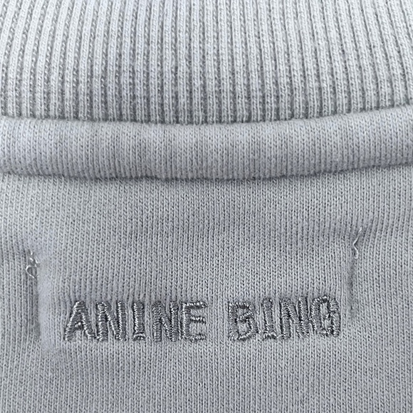 Anine Bing Jaci University London Sweatshirt - Washed Faded Seafoam Medium - Picture 3 of 12